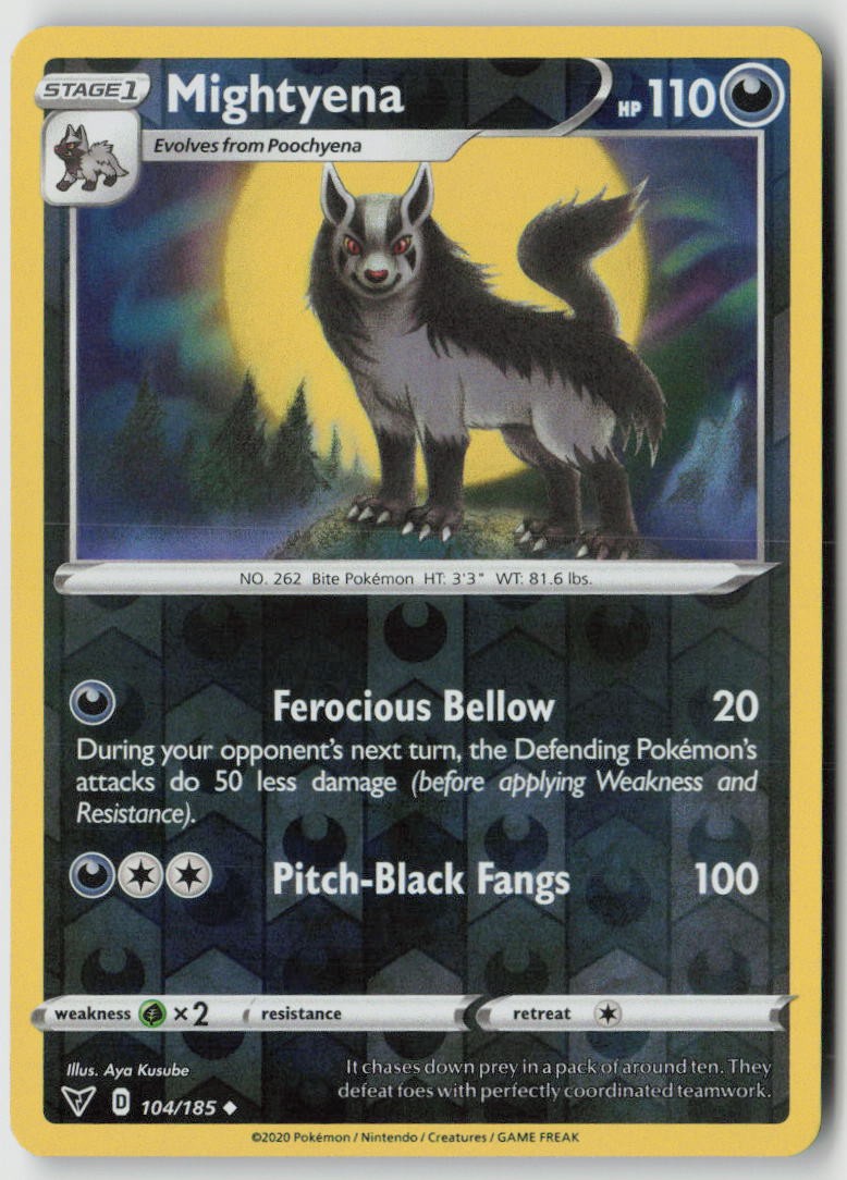 Vivid Voltage Mightyena Reverse Holo 104/185 LP