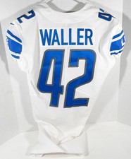 2018 Detroit Lions Jermaine Waller #42 Game Issued White Jersey 40 DP64391