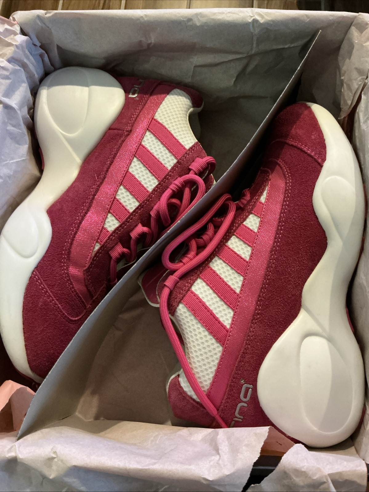Fornarina Up 1183 Women EU 37 Wedge Sneaker Pink Lightly Used