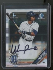 Wenceel Perez 2019 Bowman Chrome 1st Prospect Autograph Card #CPA-WP