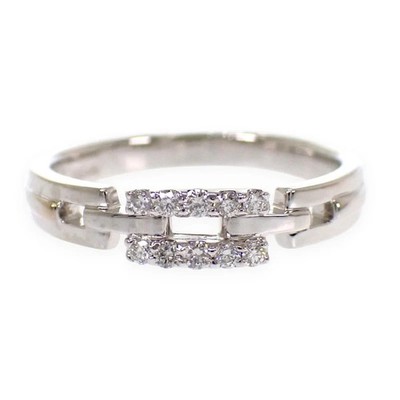 Design Schmuck La Verite Ring Größe US 6 K18 Weißgold Diamant Damen ISY