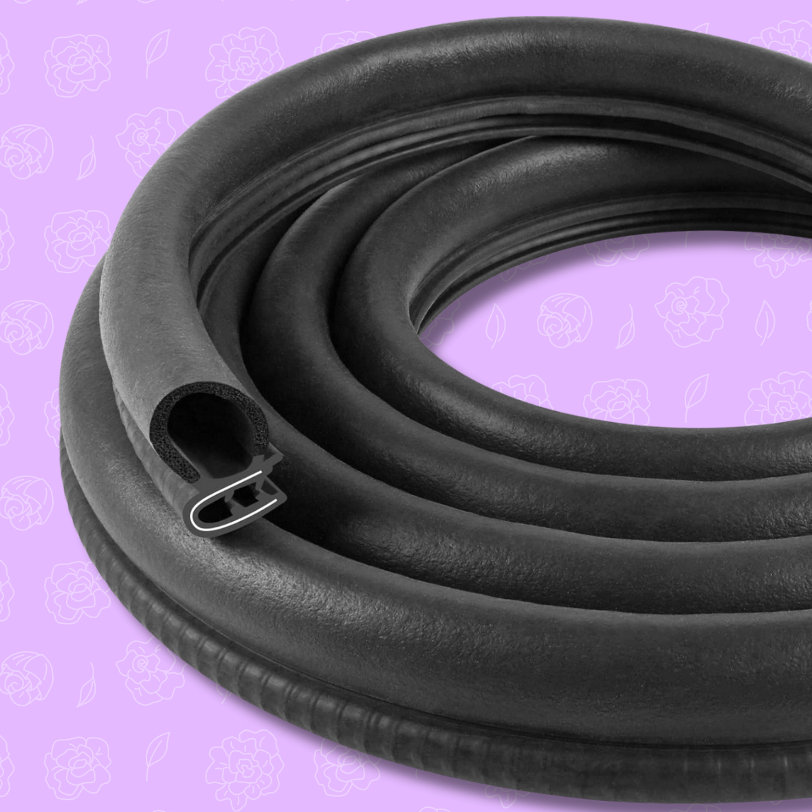20FT Rubber Seal Weatherstrip for Door Window Trunk Hood Edge Trim Protection