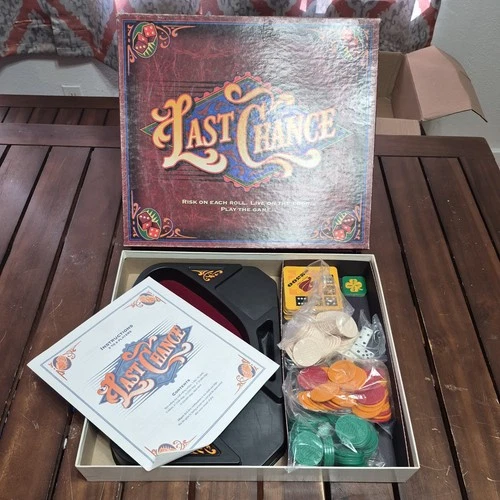 VINTAGE Last Chance COMPLETE Milton Bradley 1995 Bidding Dice Game