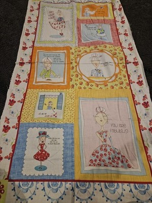 23 X 44 Cardigan Girls Sassy Classy You Are Fabulous!  Cotton Quilt Fabric Panel