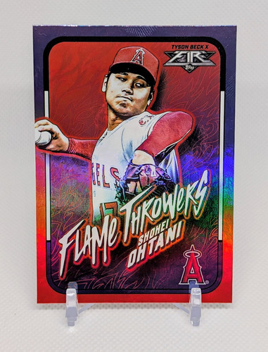 2022 Topps Fire Shohei Ohtani Flame Throwers Insert #FT-8 - Angels