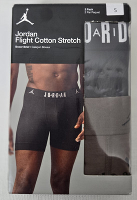 Nike Air Jordan Men's Size Small Stretch Premium Boxer Briefs 2-Pack Cotton New