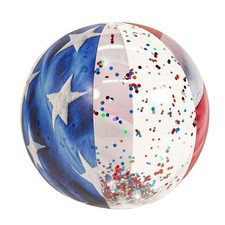 Poolcandy Inflatable Beach Ball Stars Stripes Glitter. Easy to use...