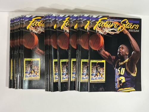 Lotto 30 Beckett Future Stars numero rivista #8 dicembre 1991 Shaquille O'Neal - Foto 1 di 24