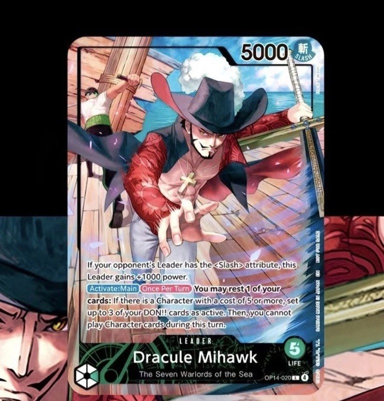 PRESALE - One Piece SEALED 2026 PSA Magazine Mihawk Promo (Op14-004) Card Only