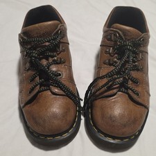 VTG Dr Martens 8A79 Brown Leather Oxfords Mens 8 Womens 9 Chunky Y2K Grunge UK 7