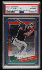 2023 Donruss Carolina Blue Prizm 18/25 Jackson Holliday PSA 10 GEM MT Auto uk2
