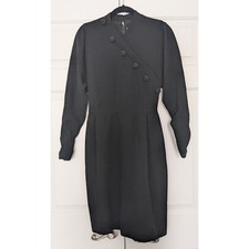 Vintage Oscar de la Renta Black Wool Knit Dress