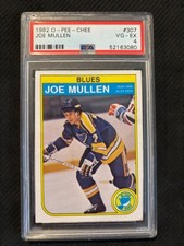 1982 O Pee Chee Joe Mullen Rookie Card PSA 4. rookie card picture
