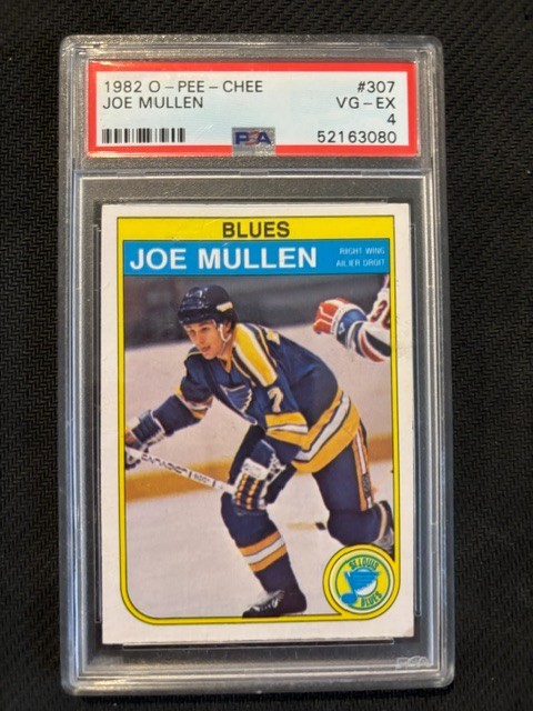 1982 O Pee Chee Joe Mullen Rookie Card PSA 4