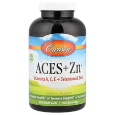 Carlson Labs Aces  Zn 360 Soft Gels Gluten-Free, Preservative-Free, Sugar-Free
