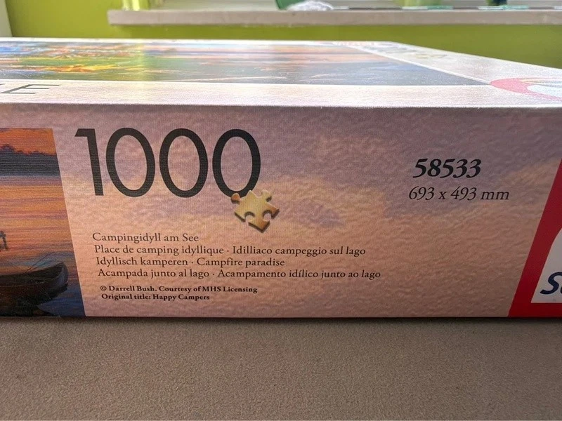 Schmidt Puzzle 1000 Teile Campingidyll am See 58533 Darrell Bush NEU - Bild 2 von 2