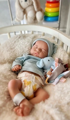 18 Zoll Solide Silikon Reborn Baby Puppe Floppy Lebensecht Schlaf Neugeborener Junge Spielzeug Geschenk - Bild 2 von 16