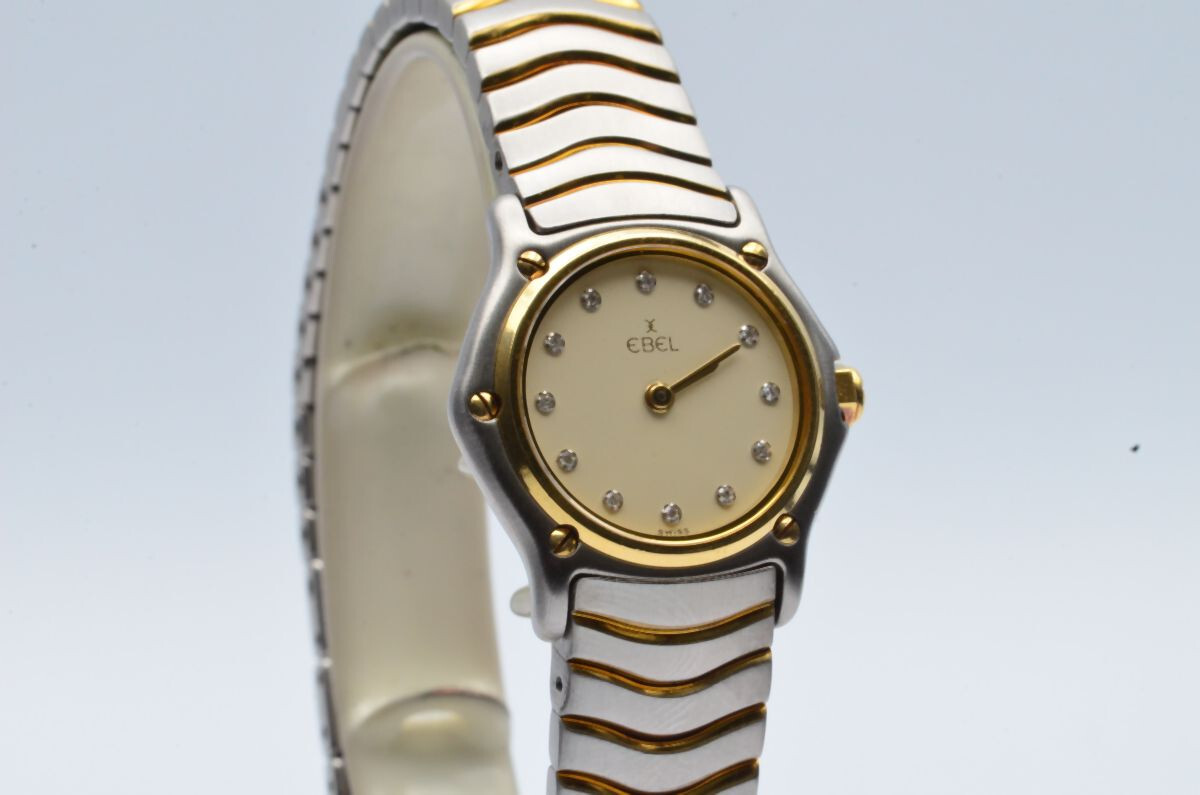 EBEL SPORT CLASSIQUE DAMEN UHR 23MM STAHL/GOLD BRILLIANTEN GOLD ZF