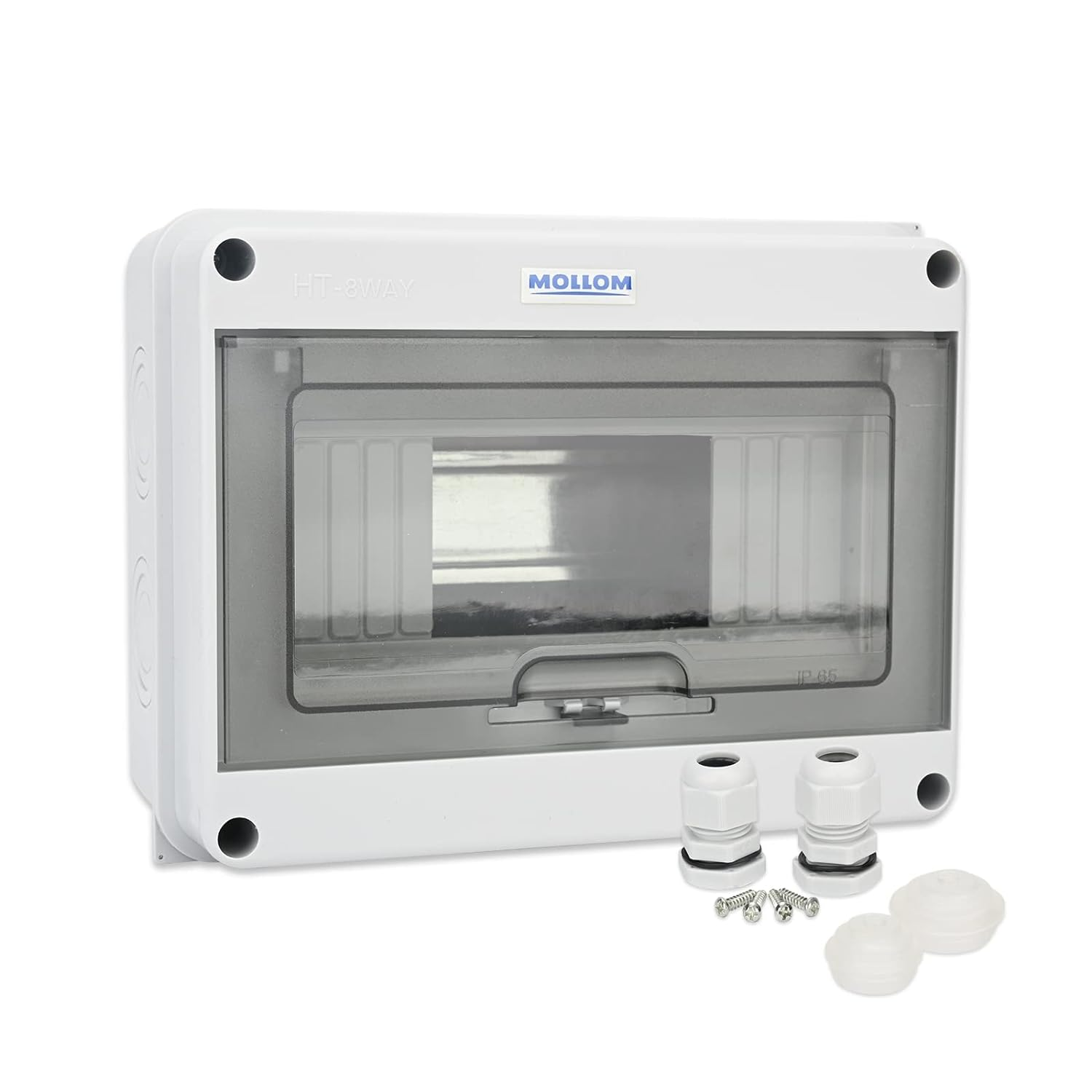 8 Way Circuit Breaker MCB Distribution Protection Box with DIN Rail, IP65 Waterp