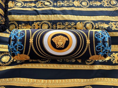 VERSACE Cushion Home Bed Sofa Bolster Medusa Prestige decor Italy NEW Sale