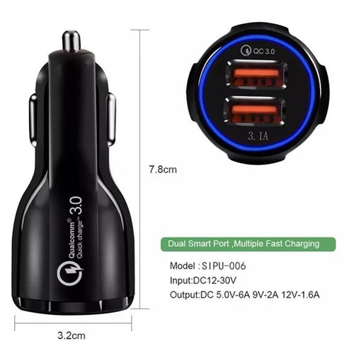 5 X Schnelles Kfz-Ladegerät, Handy-Ladegerät QC3.0, Dual-USB-Schnellladeadapter - Bild 7 von 9