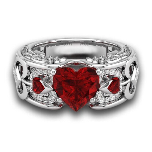 Cubic Zirconia Women Wedding Ring Rings Gift Elegant Size 6-10 - Bild 5 von 22