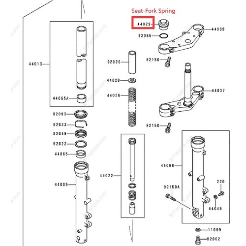 2Pcs Front Fork Cap Bolt For Kawasaki EN500 1996-09 GPZ1100 - Picture 3 of 4