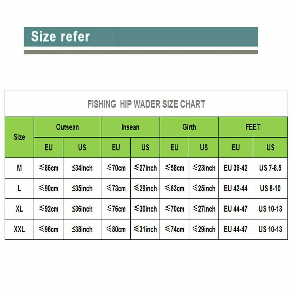 Fishing Waders Waterproof Leg Waders Pants Stockingfoot Hip Wader Thigh Waders - image 2 of 4