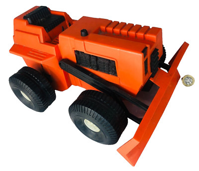 Mighty Mo Digger Spielzeugauto 1978 Ideal Toys orange mechanisch groß Vintage ra