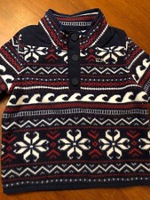 Vineyard Vines FairIsle Fleece Pullover Jacket 1/ 4 Snap Children medium NWT 98