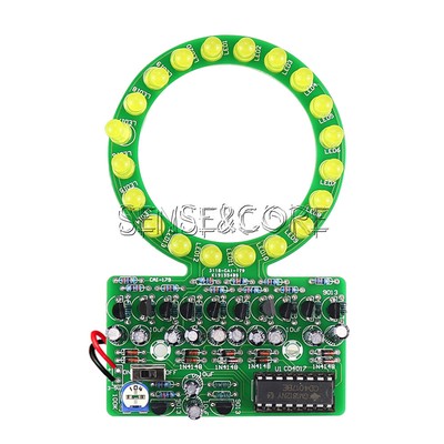 D4017 Ring Shaped Gradient 20 LED Water Lamp Flowing lights DIY Electronic Kit