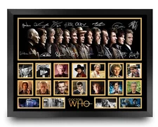 DOCTOR WHO ALL DOCTORS SIGNED LIMITED EDITION FRAMED MEMORABILIA PRINT SIGNATURE