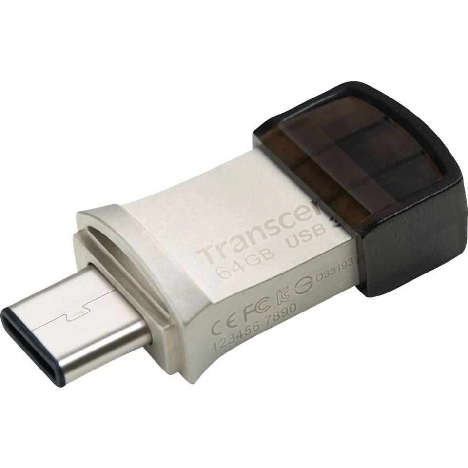 Transcend JetFlash® 890 Memoria ausiliaria USB per Smartphone e Tablet Argento - Immagine 3 di 4
