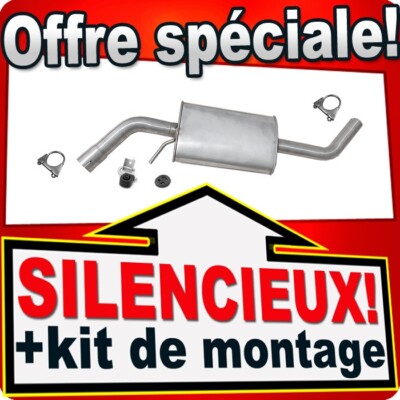 Silencieux Intermédiaire Pour VW T4 2.5 TDI LWB 1996-2003 – Kit Montage Inclus, Acier Aluminié, Homologué E