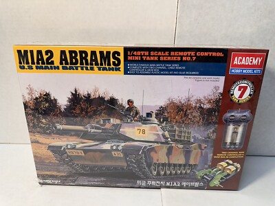 Academy M1A2 Abrams US Main Battle Tank 1/48 Remote Control Model Kit NEW SEALED