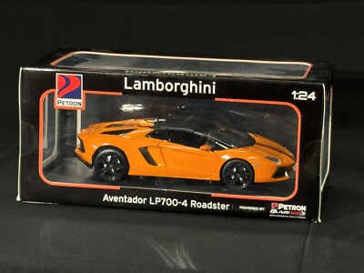 Lamborghini Aventador 1/24 LP700-4 Orange Roadster Petron 1