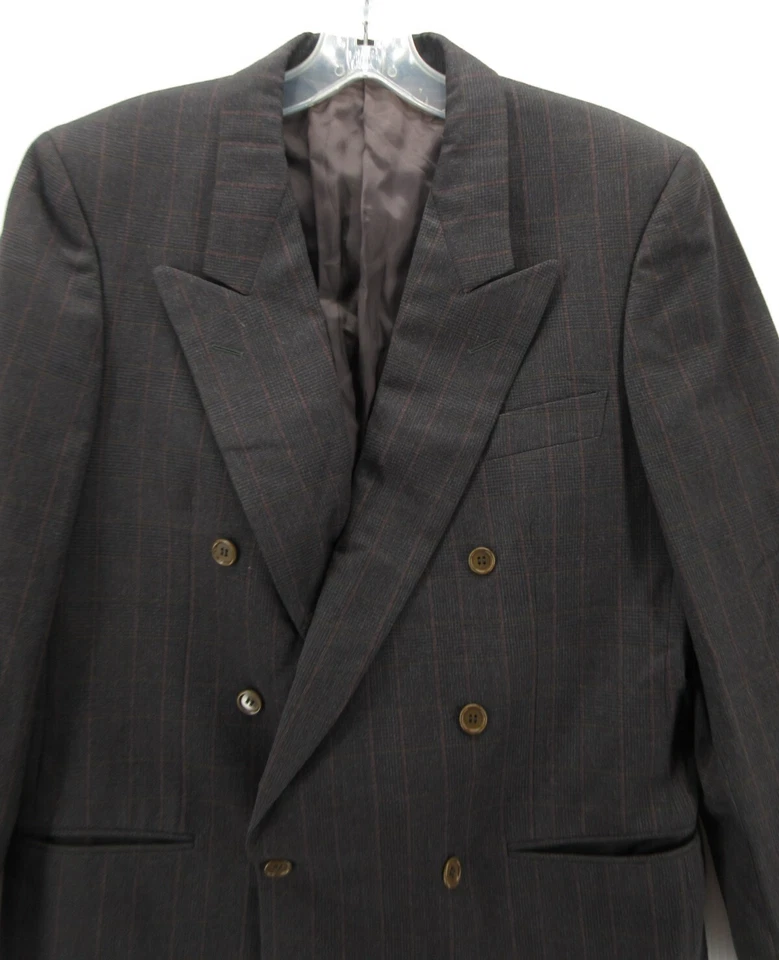 Cerruti 1881 Sport Coat Men 38 Gray Blazer Wool Double Breasted Mob Style 48 * - Image 2 of 4
