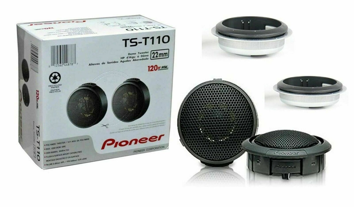 PIONEER TST110 CAR PRO SURFACE & FLUSH MOUNTING HARD DOME TITANIUM