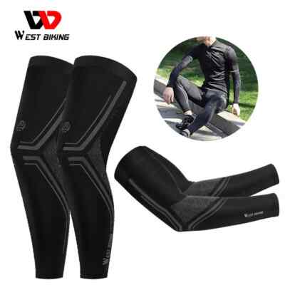 WEST BIKING Winter Warm Radfahren Reflektierende Beinwärmer Anti-UV Arm Sleeves