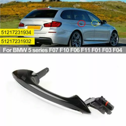 Black Comfort Access Exterior Door Handle Fit For BMW F01 F04 F06 F07 F10 F11~ - Foto 14 di 16