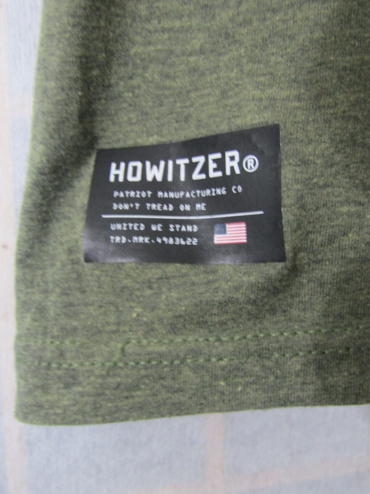 Howitzer Patriot Manufacturing Green Logo Graphic Cotton T-Shirt Men's M