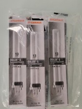 3 Sylvania Dulux MdS 13 Watt Fluorescent light Bulb 21134/841