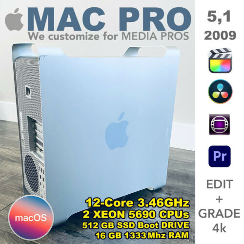 Mac Pro 5,1 - 2 x 3,46 GHz 12-rdzeniowy INTEL x5690 1 TB m.2 Boot Big Sur Catalina - Zdjęcie 1 z 8