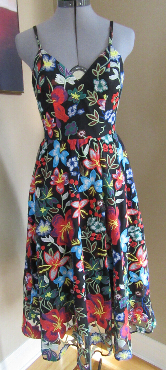 maren floral embroidered fit & flare dress Maren Dress Dress the Population