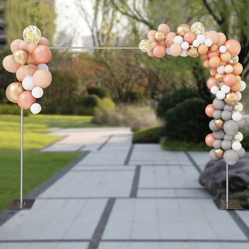 Heavy Duty Pipe Drape Kit Backdrop Support w/ Metal Steel Base-Height Adjustable