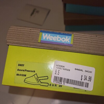 1992 NEW Vintage Weebok By Reebok Daisy PRESCHOOL Sandals Purple