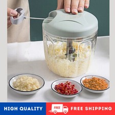 Pull Cord Pulling Food Chopper Manual Vegetable Slicer Hand Blender UK 900ML