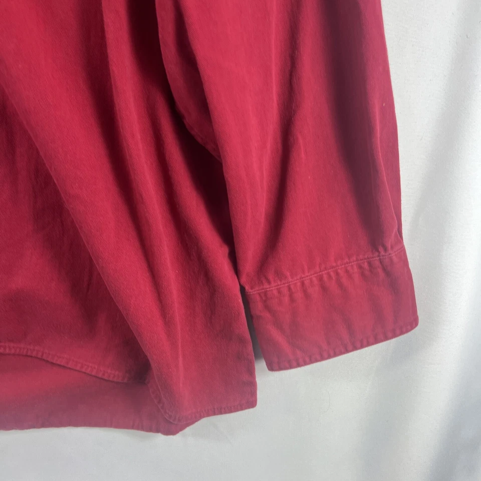Trader Bay Vintage Men's Red Long Sleeve Button Up Casual Collared Shirt Size XL - Image 4 of 4