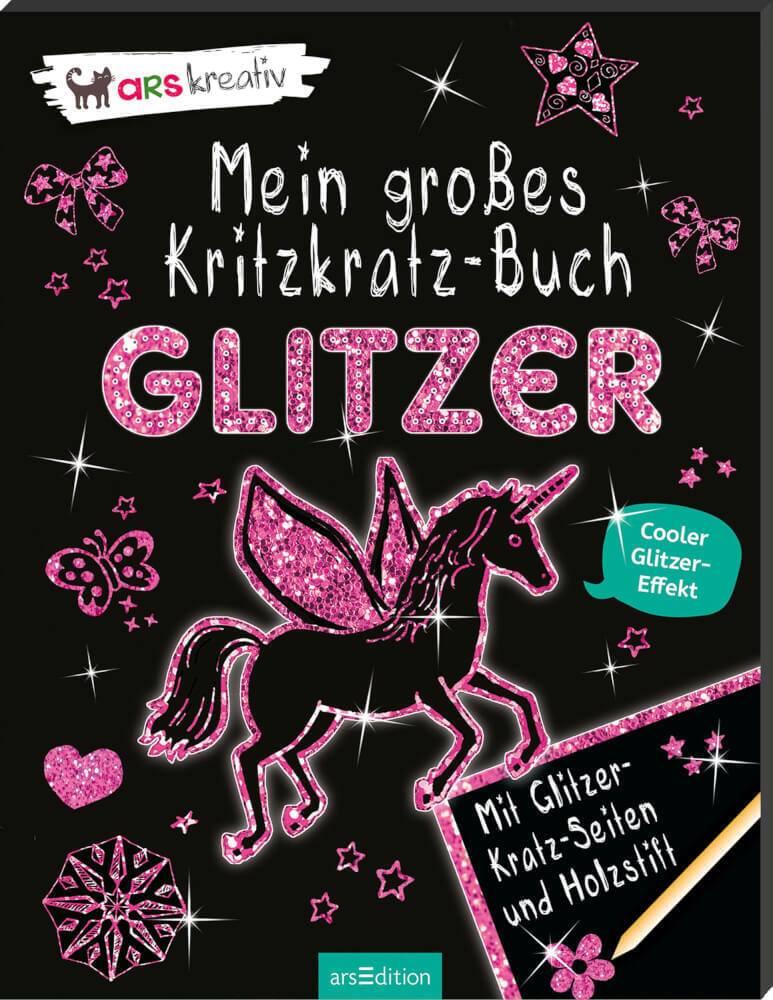 Thumbnail - Ars Edition - Mein Großes Kritzkratz-buch Glitzer, Ab 5 - 7 Jahre, 24