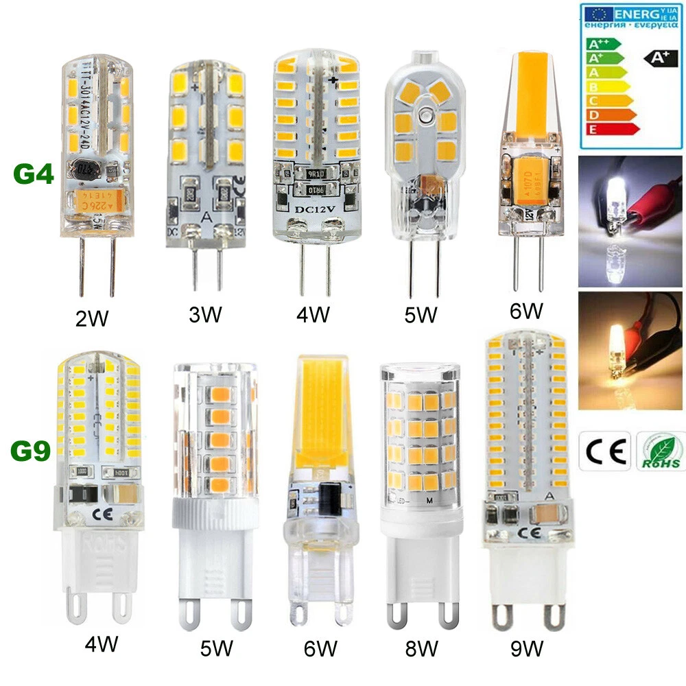 G4 G9 LED bulb 2W 3W 4W 5W 6W 8W 9W halogen Capsule light socket bulb  12V/220V